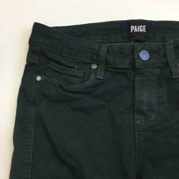 PAIGE Premium Midnight Green Wash 5 Pocket Verdugo Ultra Skinny Slim Fit Jeans - Picture 6 of 12